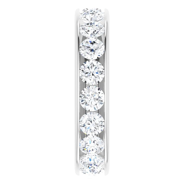 3.23 ct. Round Diamond Eternity Band-in 14K/18K White, Yellow, Rose Gold and Platinum - Christmas Jewelry Gift -VIRABYANI