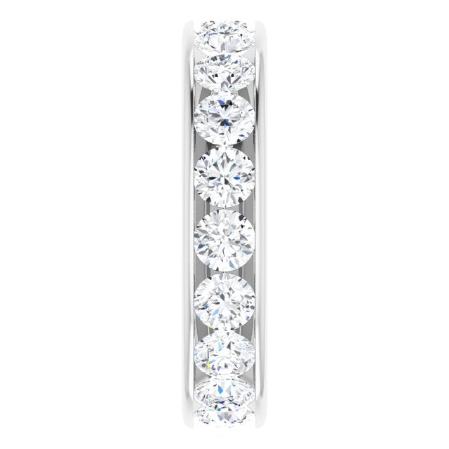 3.23 ct. Round Diamond Channel Set Eternity Band-VIRABYANI