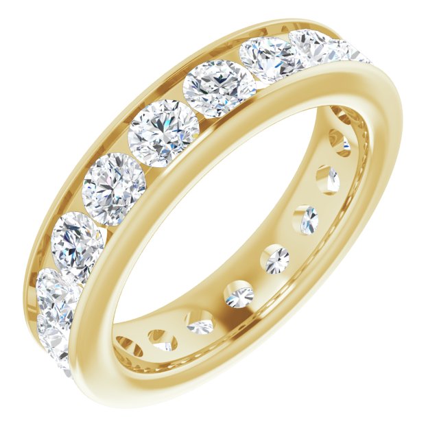 3.23 ct. Round Diamond Channel Set Eternity Band-VIRABYANI