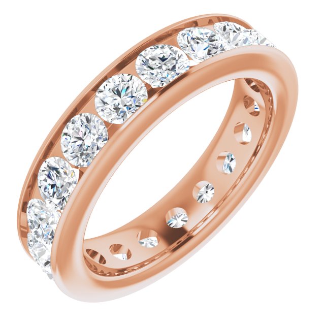 3.23 ct. Round Diamond Channel Set Eternity Band-VIRABYANI