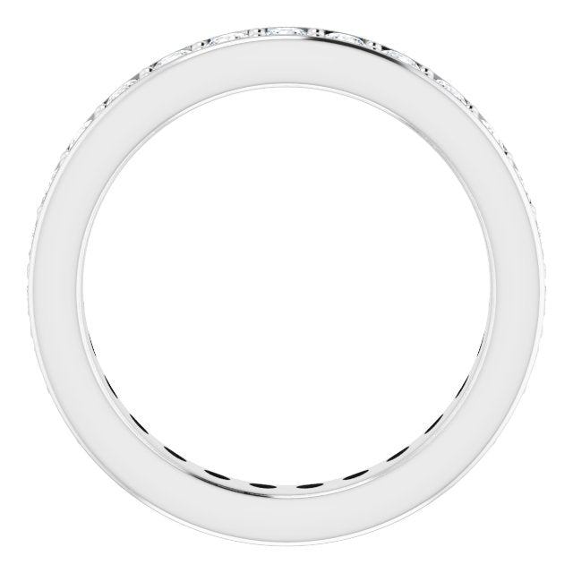 0.90 ct. Round Diamond Eternity Band Stackable Ring-VIRABYANI