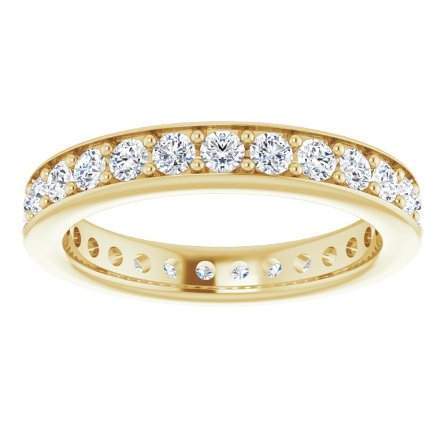 0.90 ct. Round Diamond Eternity Band Stackable Ring-VIRABYANI
