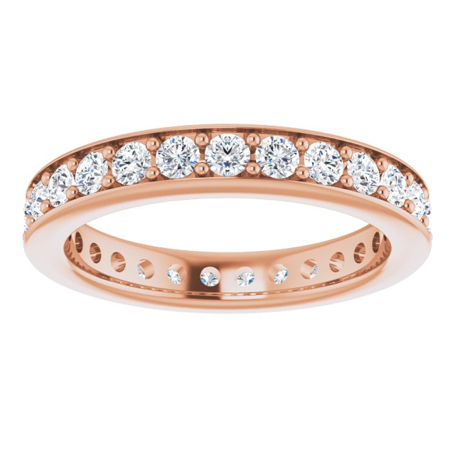 0.90 ct. Round Diamond Eternity Band Stackable Ring-VIRABYANI