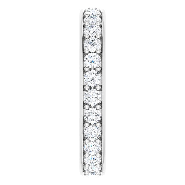 0.90 ct. Round Diamond Eternity Band Stackable Ring-VIRABYANI
