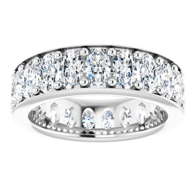 4.41 ct. Oval Diamond Eternity Band-VIRABYANI