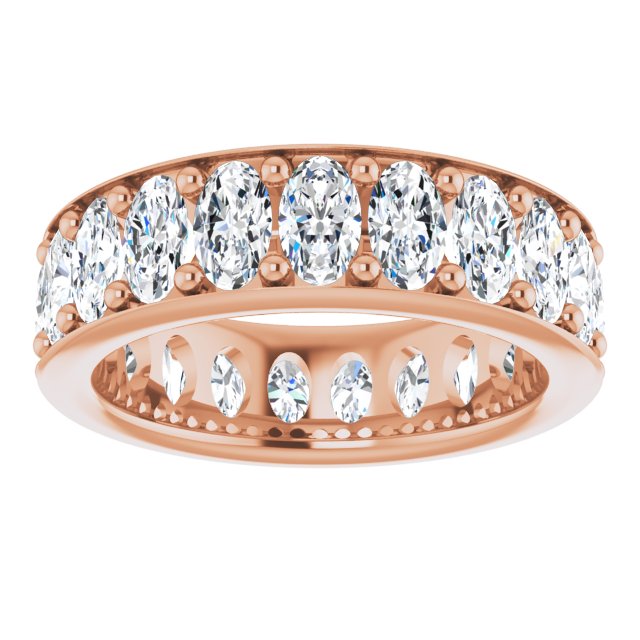 4.41 ct. Oval Diamond Eternity Band-VIRABYANI