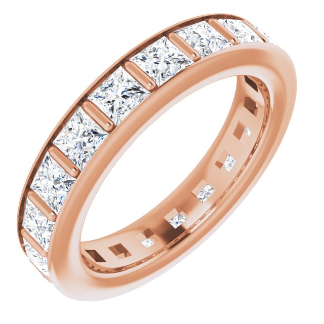 3.42 ct. Princess Diamond Eternity Band-VIRABYANI
