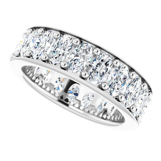 4.41 ct. Oval Diamond Eternity Band-VIRABYANI