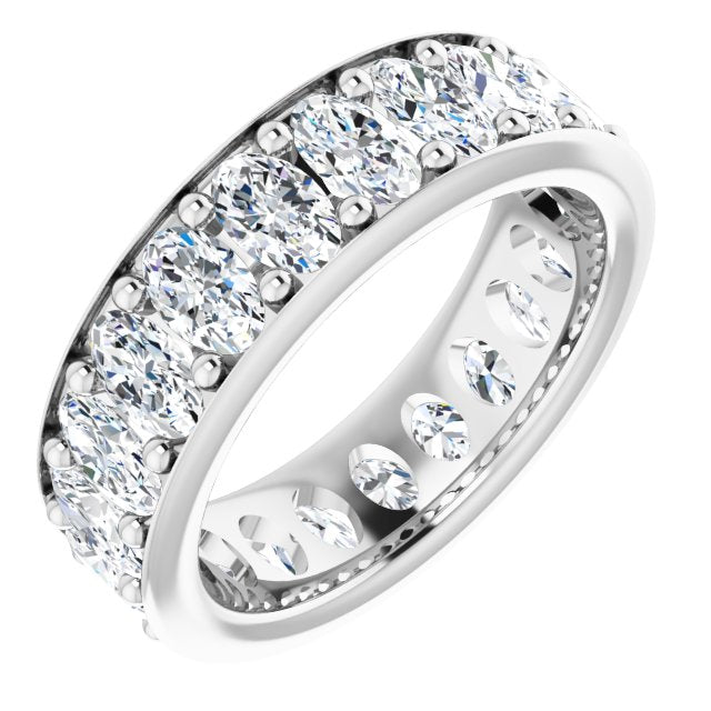 4.41 ct. Oval Diamond Eternity Band-VIRABYANI
