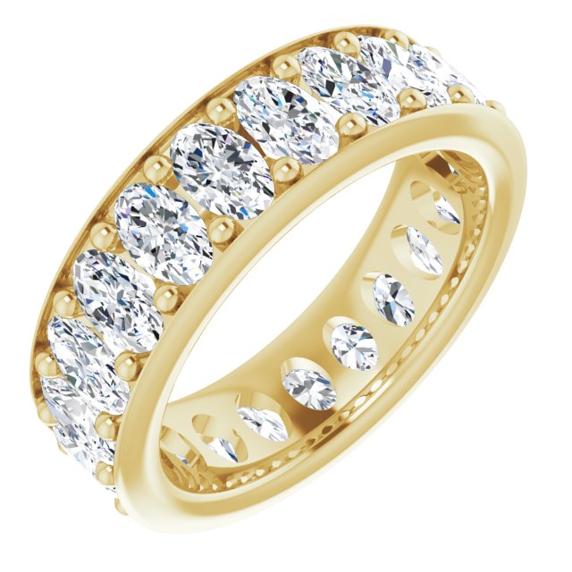 4.41 ct. Oval Diamond Eternity Band-VIRABYANI