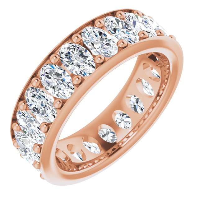4.41 ct. Oval Diamond Eternity Band-VIRABYANI
