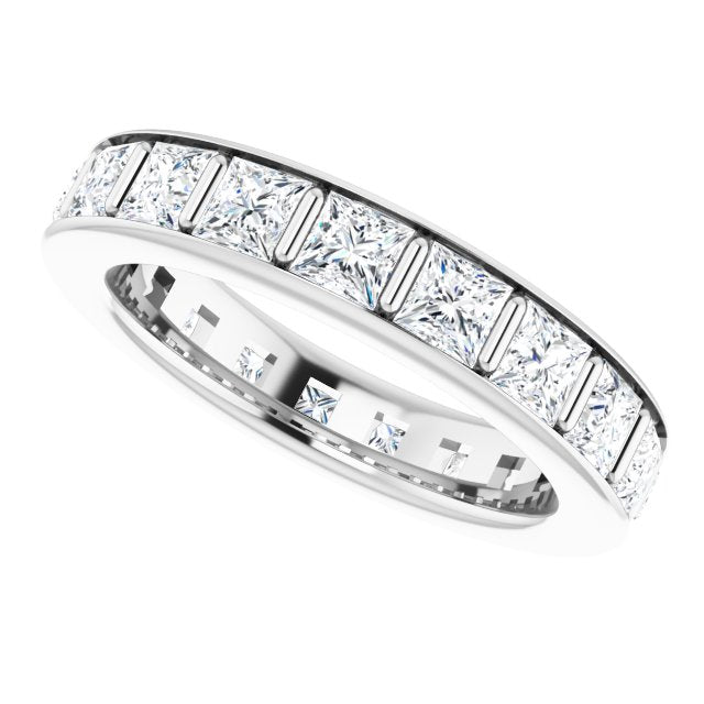 3.42 ct. Princess Diamond Eternity Band-VIRABYANI