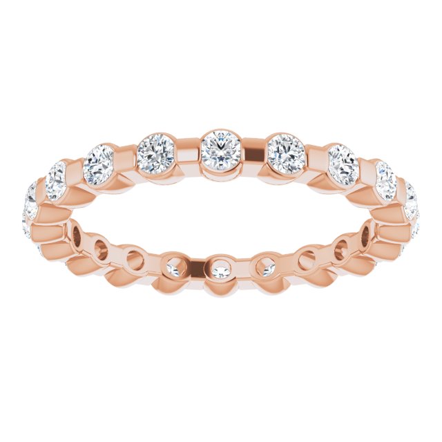 0.66 ct. Bar Set Round Diamond Eternity Band-VIRABYANI