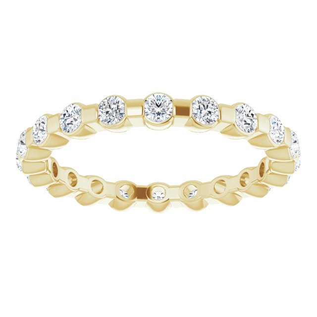 0.66 ct. Bar Set Round Diamond Eternity Band-VIRABYANI