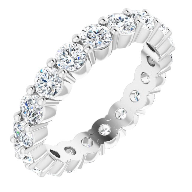 Anjolee Round Diamond Shared Prong Eternity Band-VIRABYANI