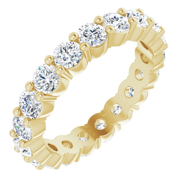 Anjolee Round Diamond Shared Prong Eternity Band-VIRABYANI