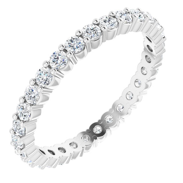 0.68 ct. Round Diamond Shared Prong Eternity Band-VIRABYANI