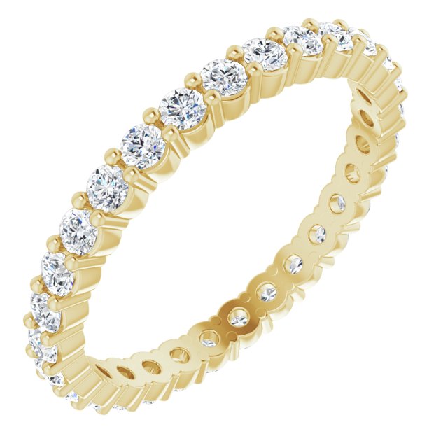 0.68 ct. Round Diamond Shared Prong Eternity Band-VIRABYANI