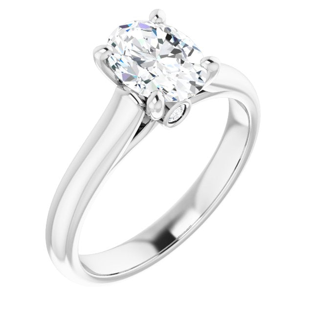 Secret Oval Cut Solitaire Engagement Ring-VIRABYANI