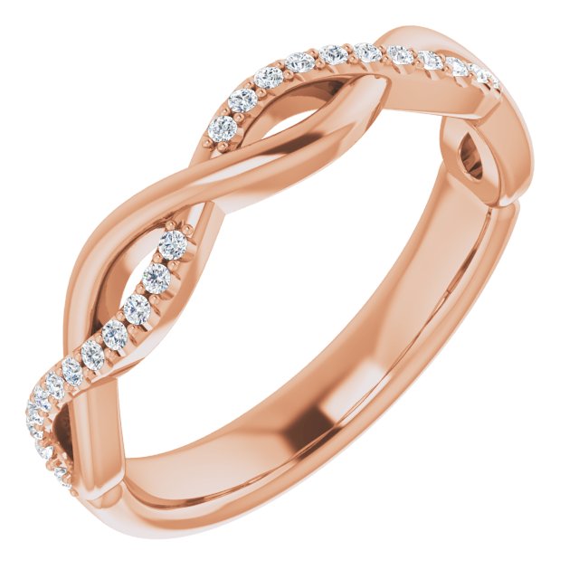 Infinity Design Round Diamond Wedding Band-VIRABYANI