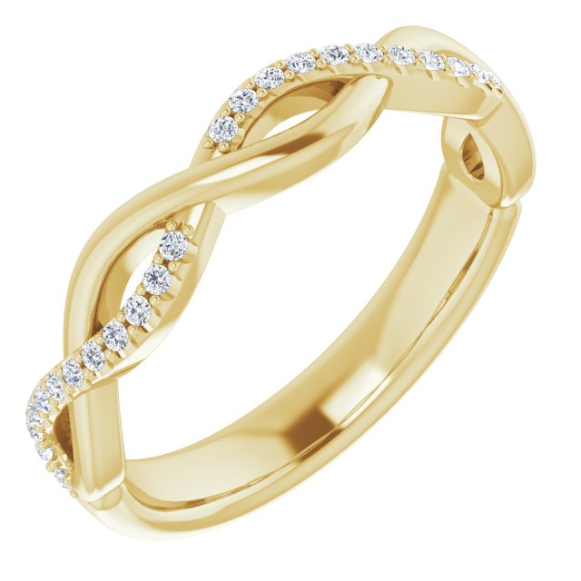 Infinity Design Round Diamond Wedding Band-VIRABYANI