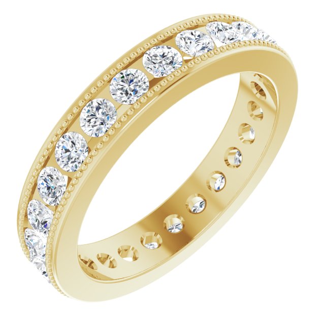 1.50 ct. Round Diamond Eternity Band-in 14K/18K White, Yellow, Rose Gold and Platinum - Christmas Jewelry Gift -VIRABYANI