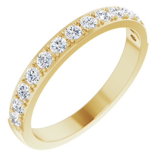 0.75 ct. Prong Set Round Cut Diamond Wedding Band-in 14K/18K White, Yellow, Rose Gold and Platinum - Christmas Jewelry Gift -VIRABYANI