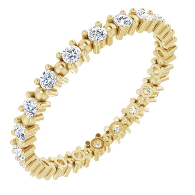 0.37 ct. Round Diamond Stackable Eternity Band-VIRABYANI