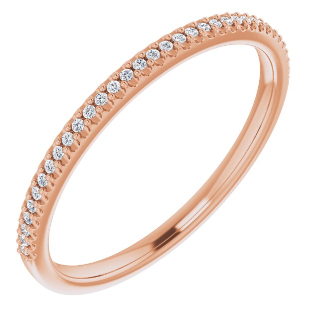 Delicate Stackable Diamond Wedding Band-VIRABYANI