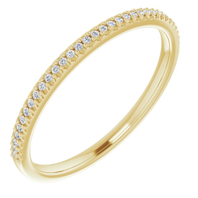 Delicate Stackable Diamond Wedding Band-VIRABYANI