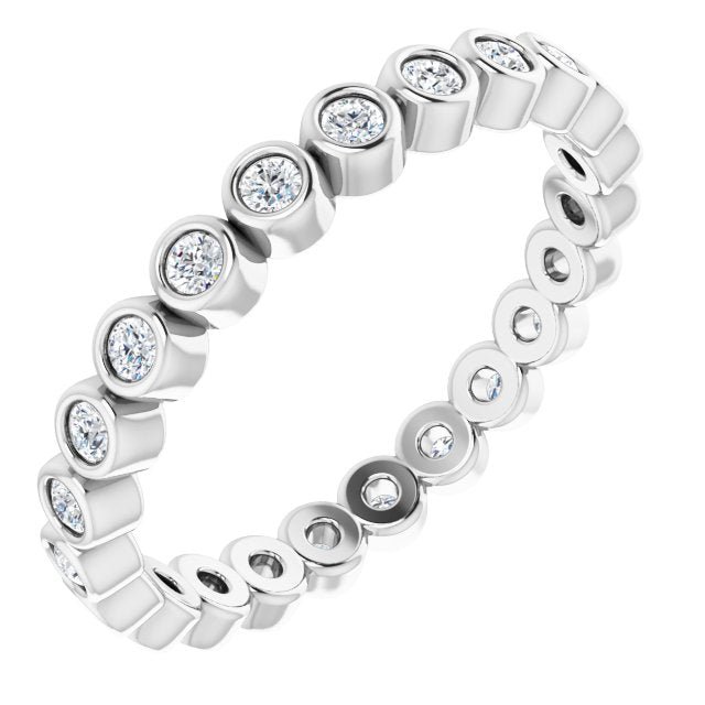 0.37 ct. Round Diamond Bezel Set Eternity Band-VIRABYANI