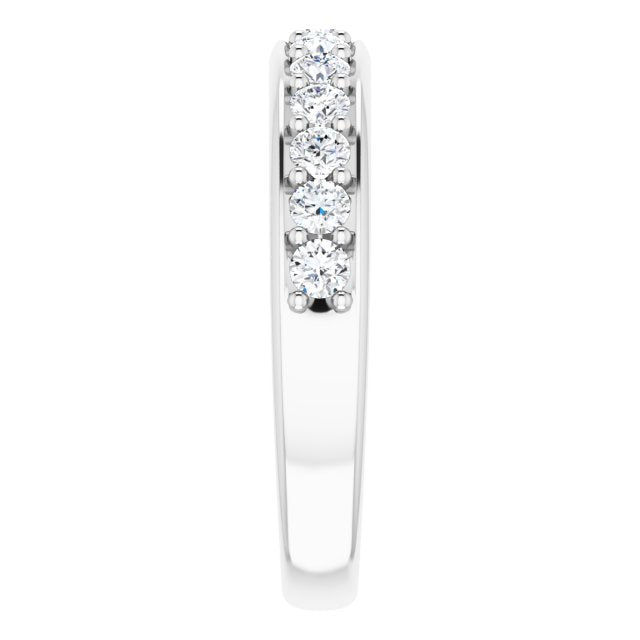 0.50 ct. Round Cut Diamond Wedding Band-VIRABYANI