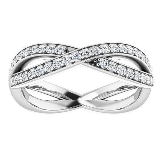0.73 ct. Round Diamond Infinity Style Eternity Band-VIRABYANI