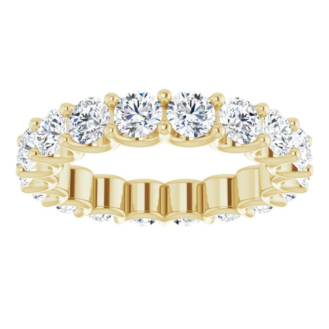 3.78 ct. Round Diamond Eternity Band-in 14K/18K White, Yellow, Rose Gold and Platinum - Christmas Jewelry Gift -VIRABYANI