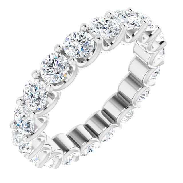 3.78 ct. Round Diamond Eternity Band U Setting-VIRABYANI