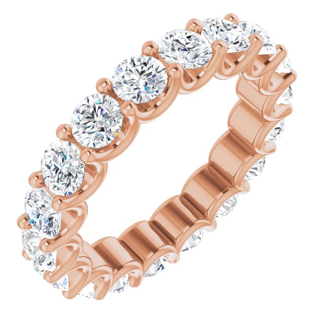 3.78 ct. Round Diamond Eternity Band U Setting-VIRABYANI