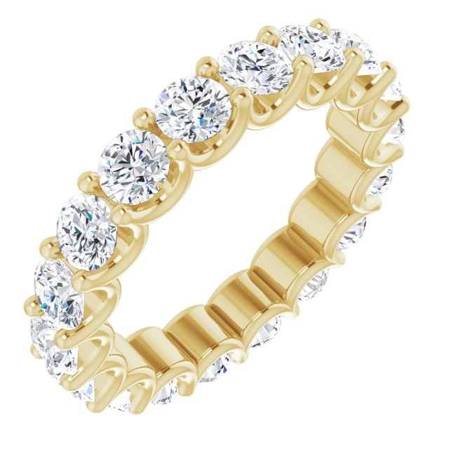 3.78 ct. Round Diamond Eternity Band-in 14K/18K White, Yellow, Rose Gold and Platinum - Christmas Jewelry Gift -VIRABYANI