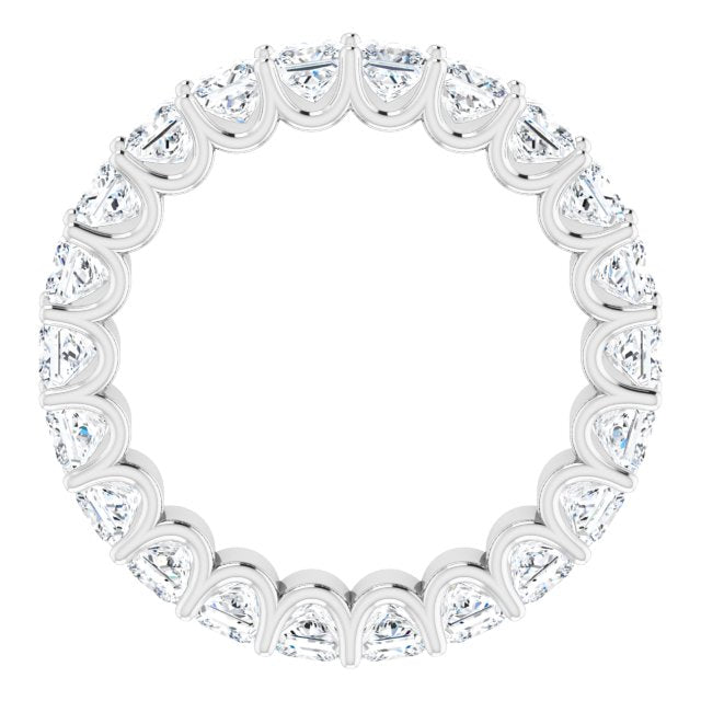 3.96 ct. Princess Diamond Eternity Band U Setting-VIRABYANI