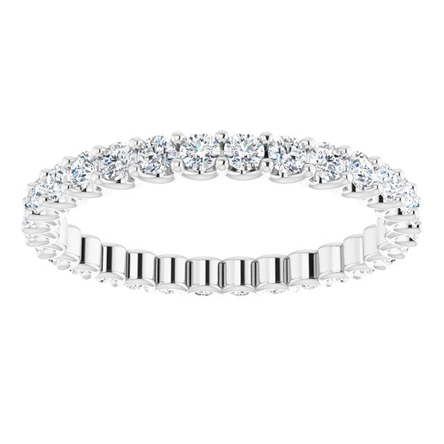 0.90 ct. Shared Prong Round Diamond U Shape Eternity Band-VIRABYANI