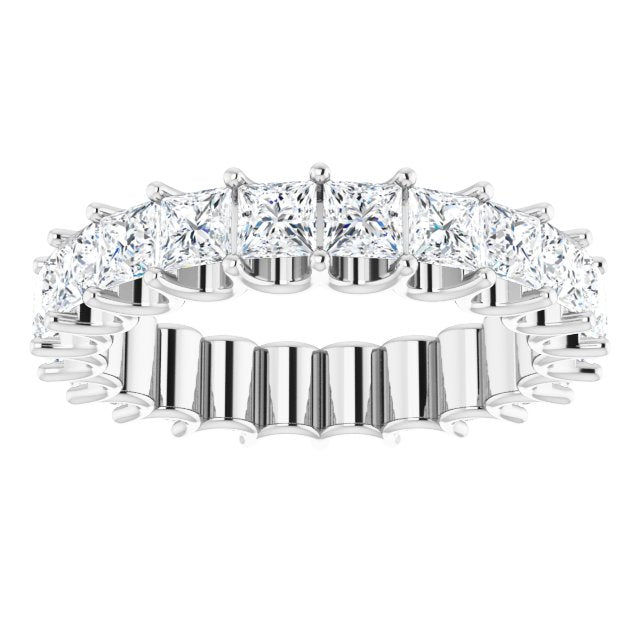 3.96 ct. Princess Diamond Eternity Band U Setting-VIRABYANI