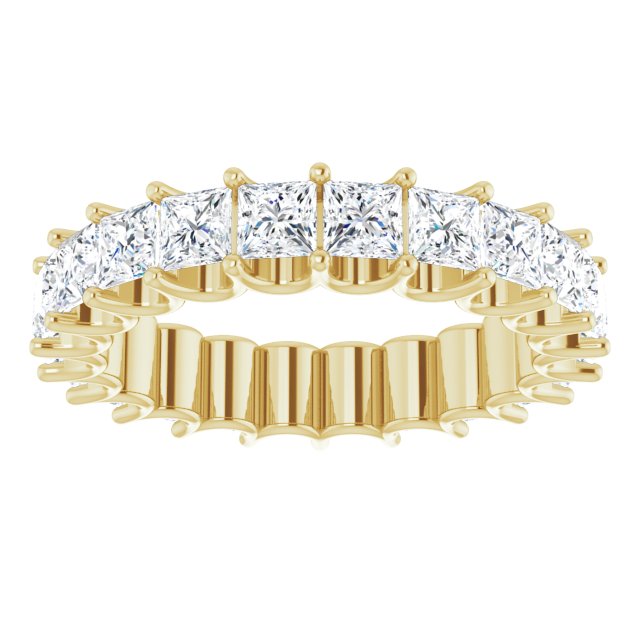 3.96 ct. Princess Diamond Eternity Band U Setting-VIRABYANI
