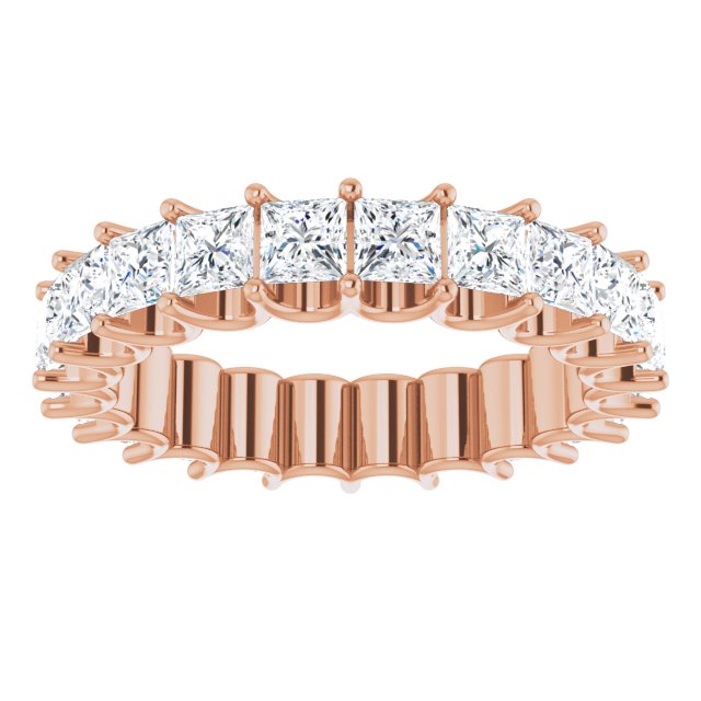 3.96 ct. Princess Diamond Eternity Band U Setting-VIRABYANI
