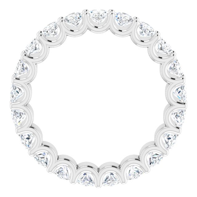 4.41 ct. Oval Diamond Eternity Band U Setting Ring-VIRABYANI
