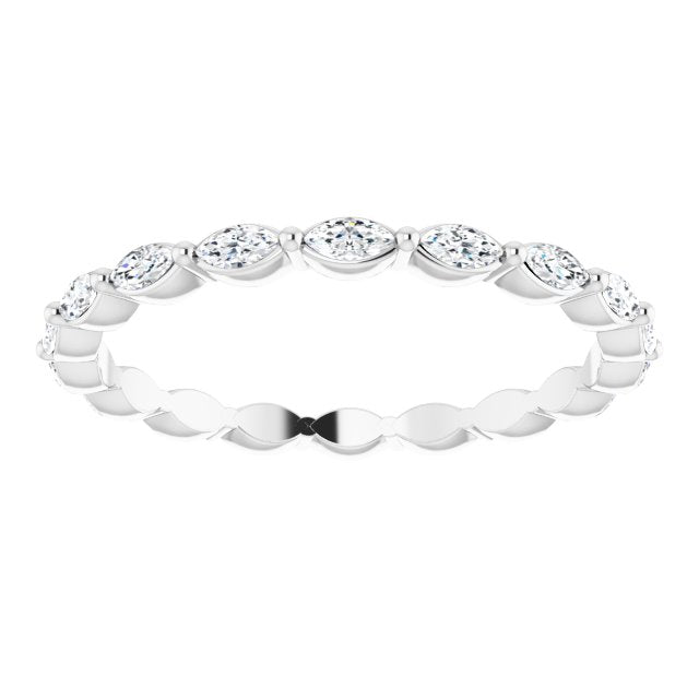 1.12 ct. Marquise Diamond Eternity Band East West Set Diamond Ring-VIRABYANI