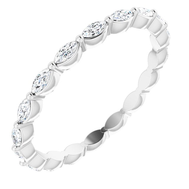 1.12 ct. Marquise Diamond Eternity Band East West Set Diamond Ring-VIRABYANI