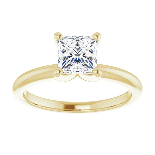 Solitaire Engagement Ring-in 14K/18K White, Yellow, Rose Gold and Platinum - Christmas Jewelry Gift -VIRABYANI
