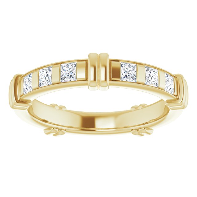 1.20 ct. Princess Diamond Eternity Band-in 14K/18K White, Yellow, Rose Gold and Platinum - Christmas Jewelry Gift -VIRABYANI