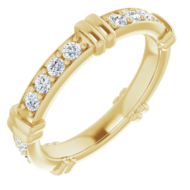 0.60 ct. Round Diamond Stackable Eternity Band-VIRABYANI