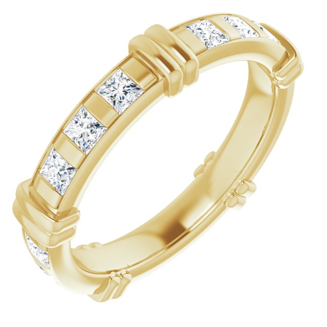 1.20 ct. Princess Diamond Eternity Band Stackable Diamond Ring-VIRABYANI