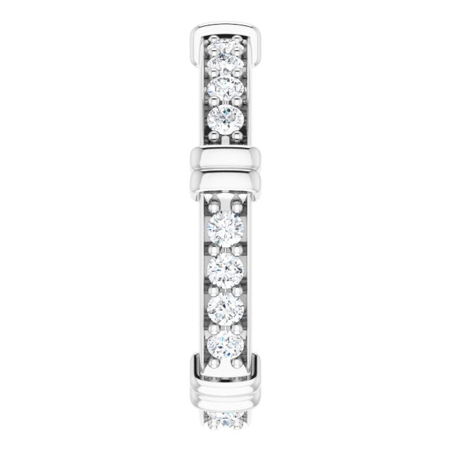 0.60 ct. Round Diamond Stackable Eternity Band-VIRABYANI